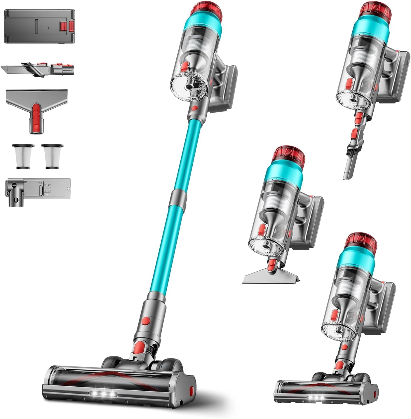 60000Pa/600W Akku Staubsauger 